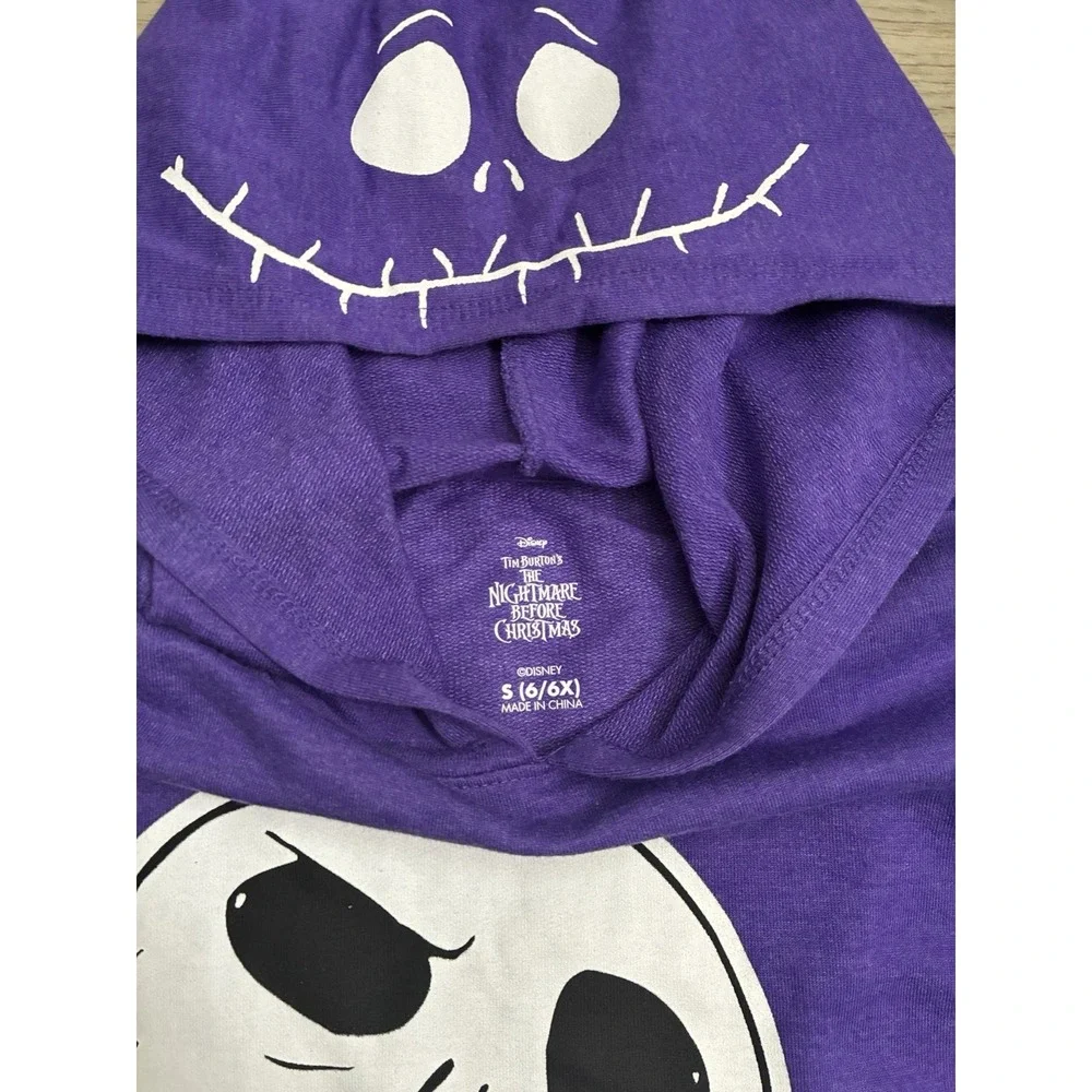 NWT Girls Hooded Nightmare Before Christmas Dress Sz S (6-6X) Long Sleeve Disney